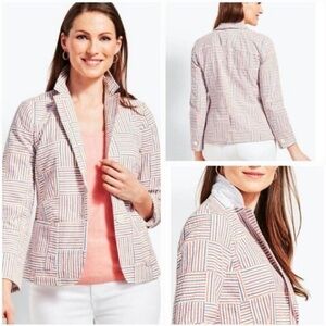 Talbots Multicolor Striped Blazer
